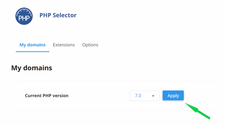 Some PHP Selector interfaces use Apply instead of Set as current. Select a supported version from your own account.